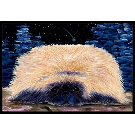Carolines Treasures 18 x 27 in. Starry Night Pekingese Indoor Outdoor Doormat SS8439MAT